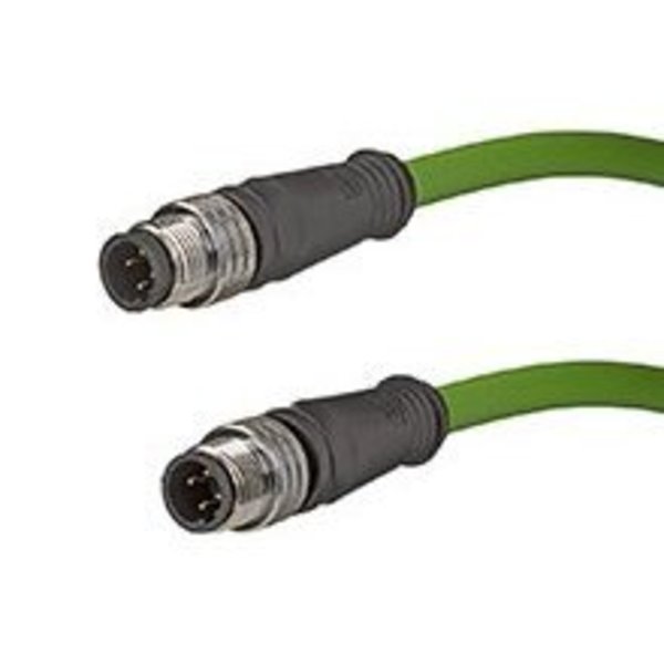 Woodhead Micro-Change (M12) Double-Ended Cordset, 4 Pole, Male (Straight) To Male (Straight) E11A06011M010